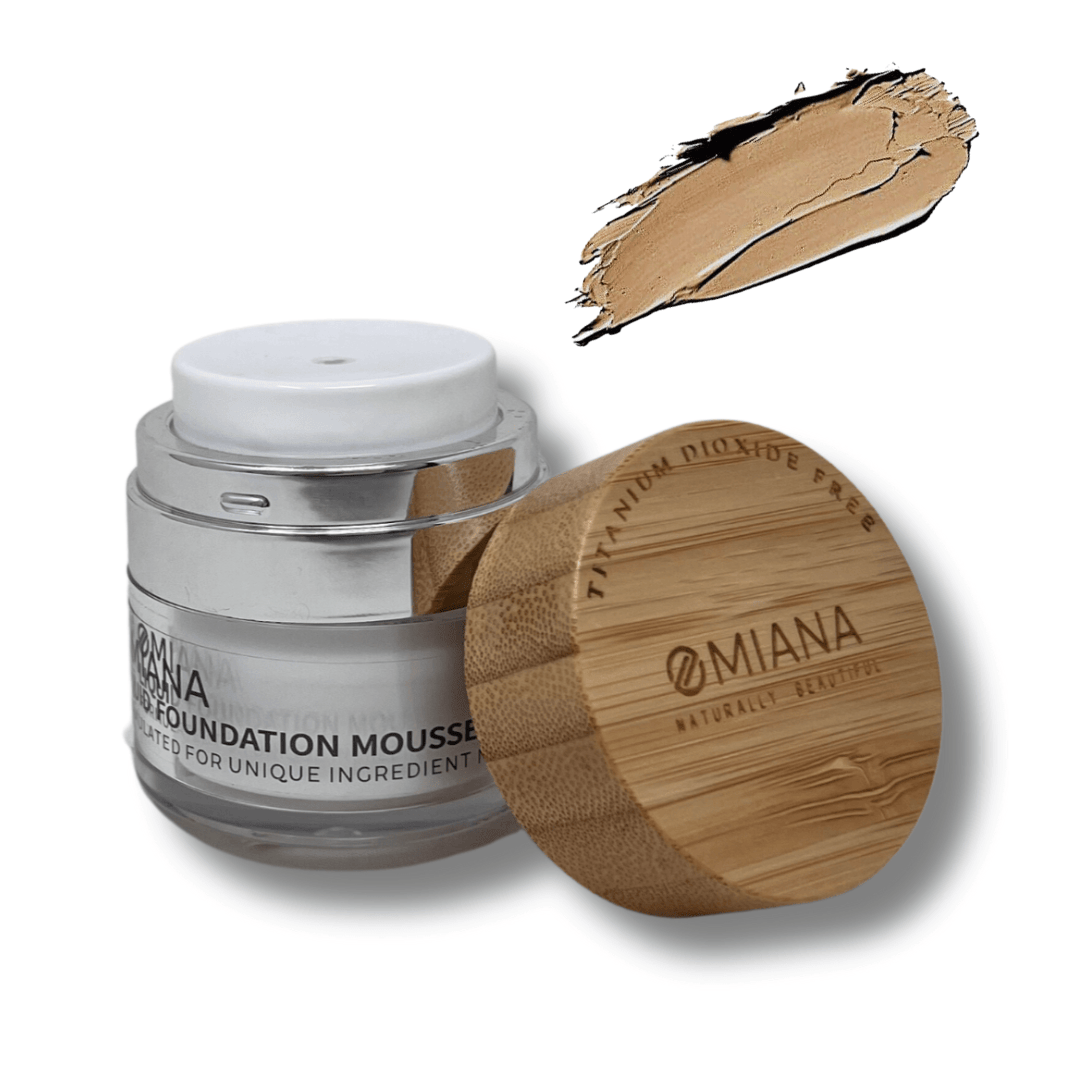 Omiana Beauty Foundation Fresh New Tan Longwear Liquid Foundation Mousse - No Mica, No Titanium Dioxide, & More!