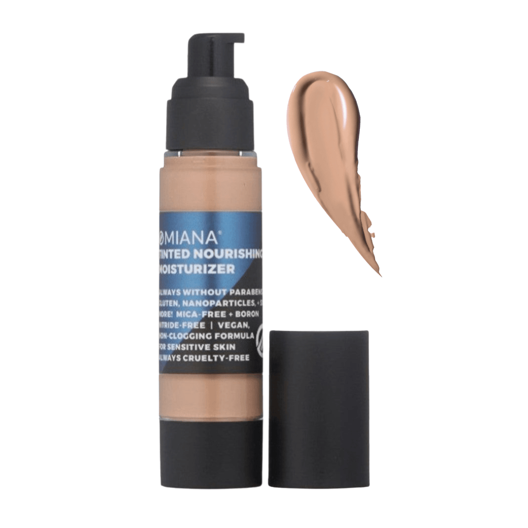 Omiana Natural Beauty Foundation Medium Tan Tinted Nourishing Moisturizer - Mica-Free, Boron Nitride-Free, & More!