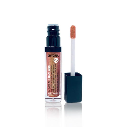 Omiana Natural Cosmetics Lipgloss Mineral Vegan Lip Gloss - Titanium Dioxide-Free, Tocopheryl Acetate-Free
